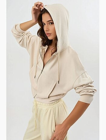 Veste à capuche zippée et coupe décontractée busem