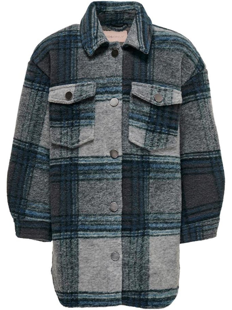 Veste à carreaux Fille Kids ONLY Bleu - Kiabi