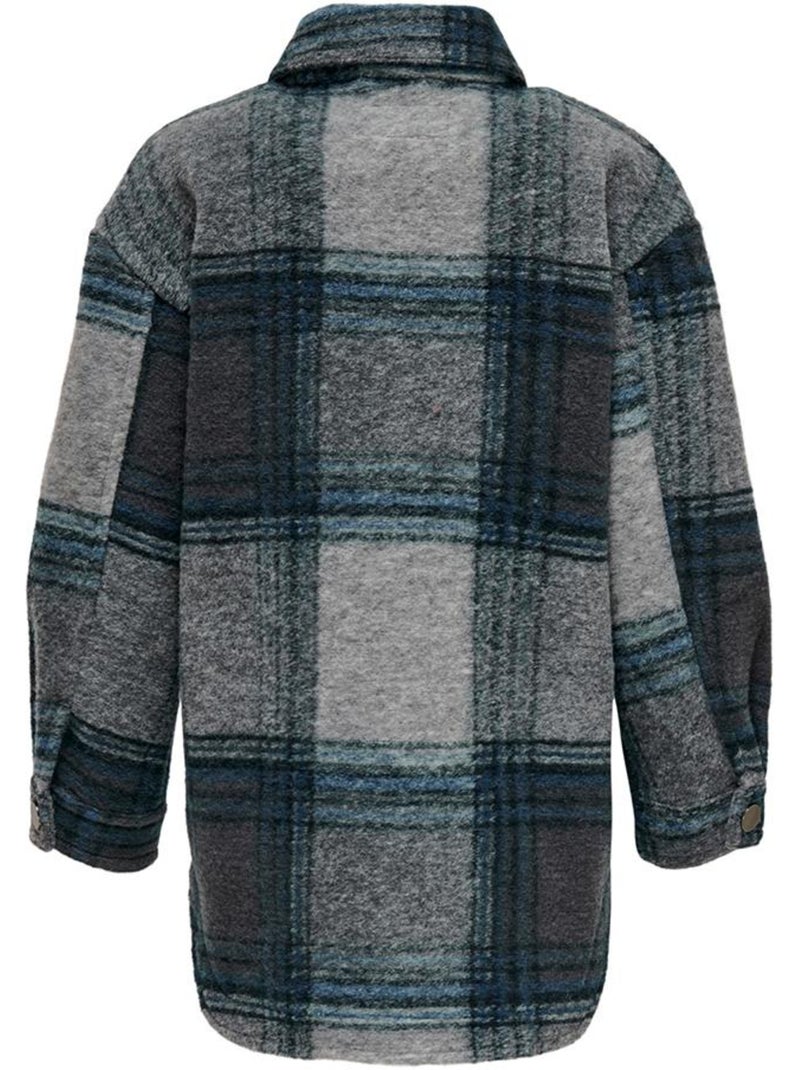 Veste à carreaux Fille Kids ONLY Bleu - Kiabi