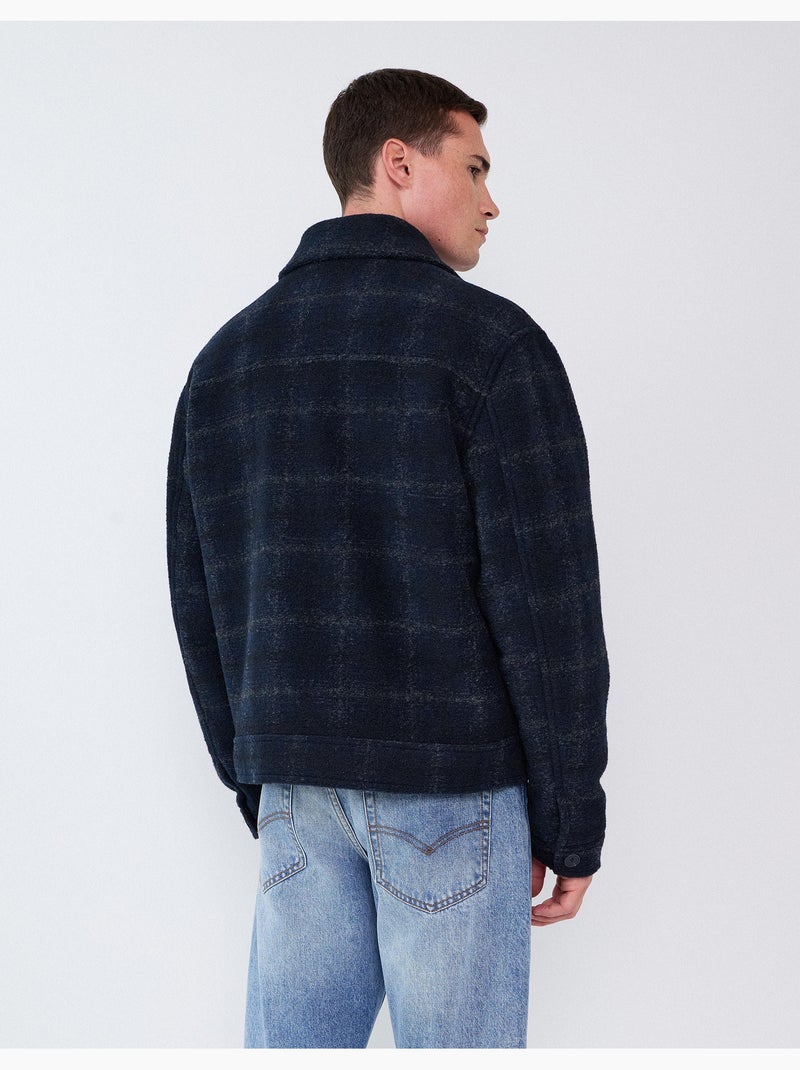 Veste à carreaux, mo fashion Bleu - Kiabi