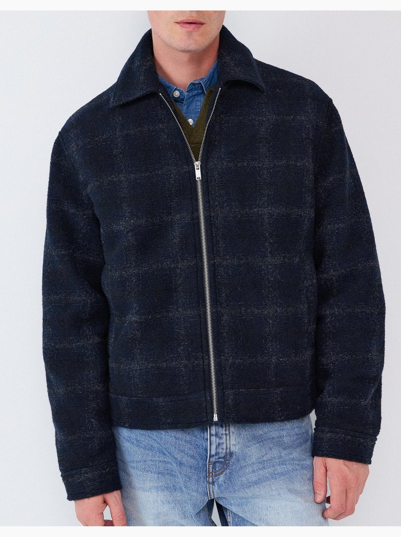 Veste à carreaux, mo fashion Bleu - Kiabi