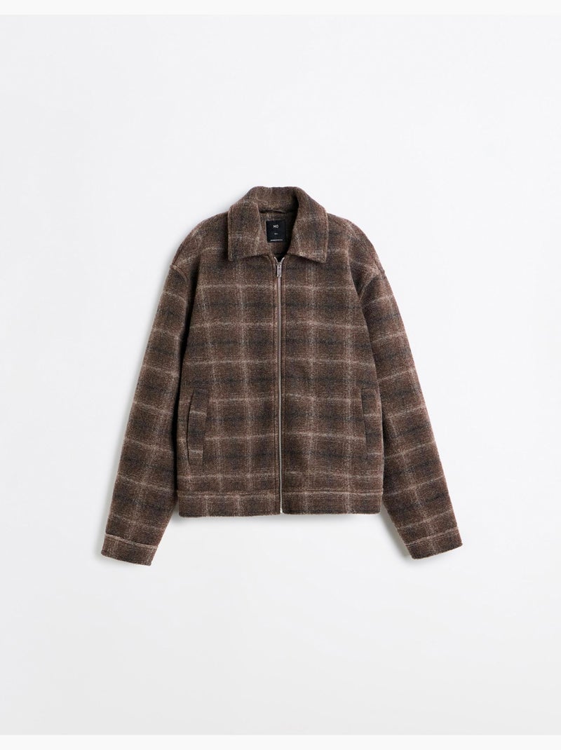 Veste à carreaux, mo fashion Marron - Kiabi
