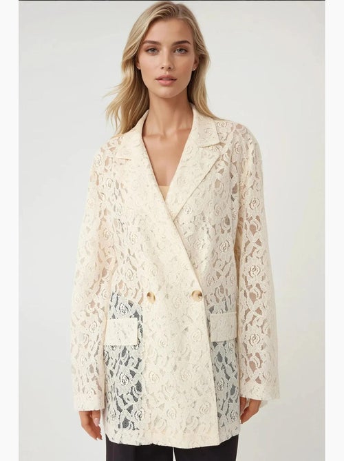 Veste à manches longues en dentelle florale collection pika hiccup - Kiabi