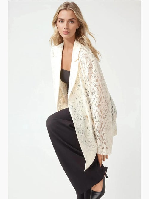 Veste à manches longues en dentelle florale collection pika hiccup - Kiabi