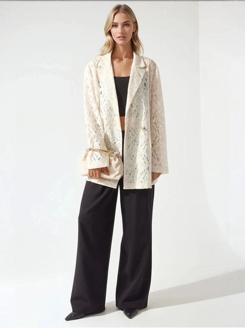 Veste à manches longues en dentelle florale collection pika hiccup - Kiabi