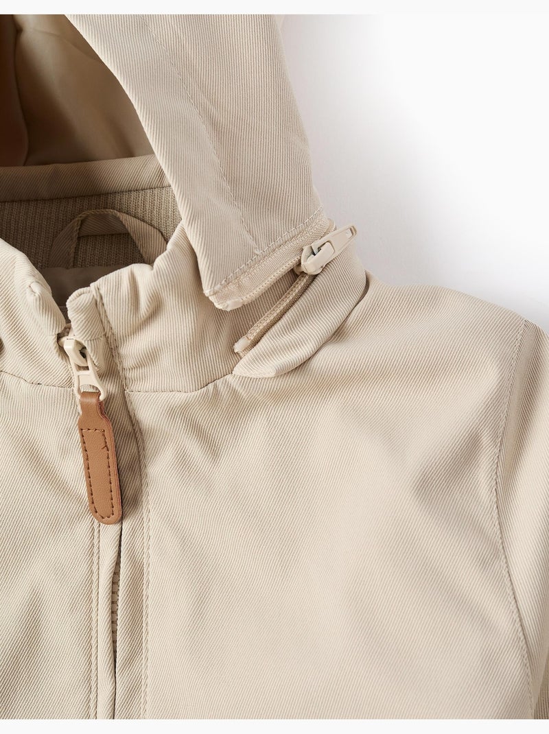 Veste avec doublure et capuche amovible Beige clair - Kiabi