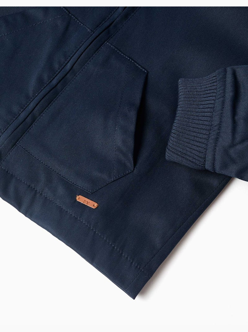 Veste avec doublure et capuche amovible Bleu Bleu - Kiabi