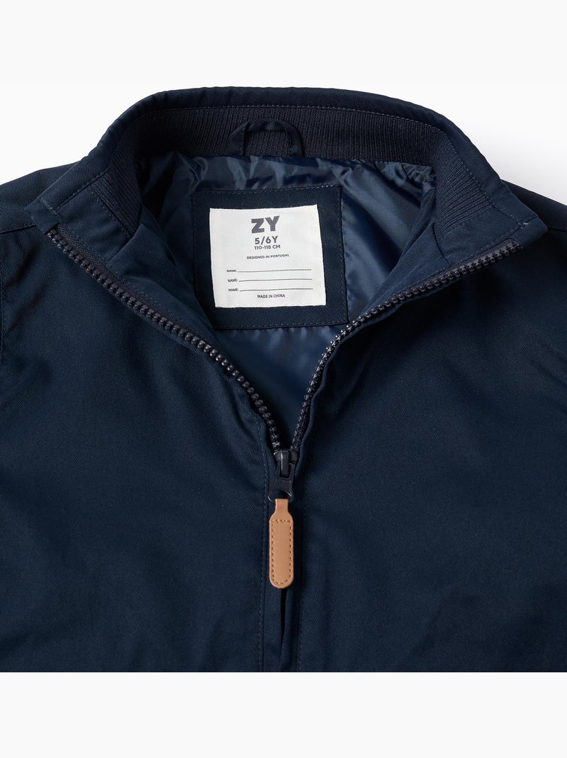 Veste avec doublure et capuche amovible Bleu Bleu - Kiabi