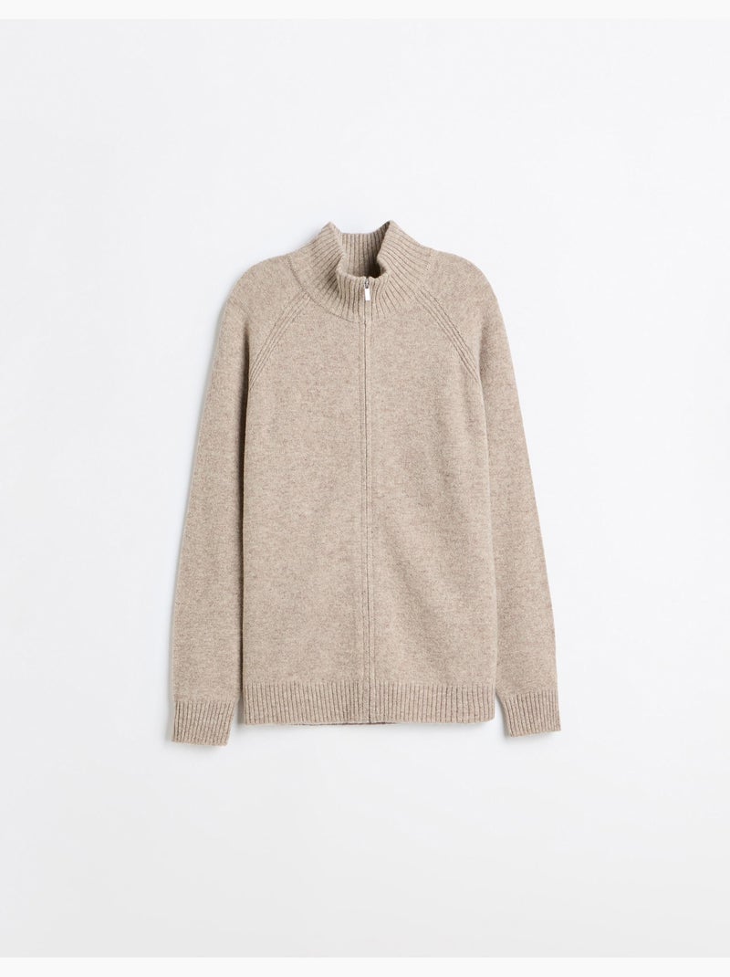 Veste avec mélange de laine, mo fashion Beige - Kiabi