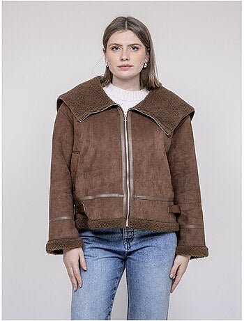 Veste aviateur double peaux umi