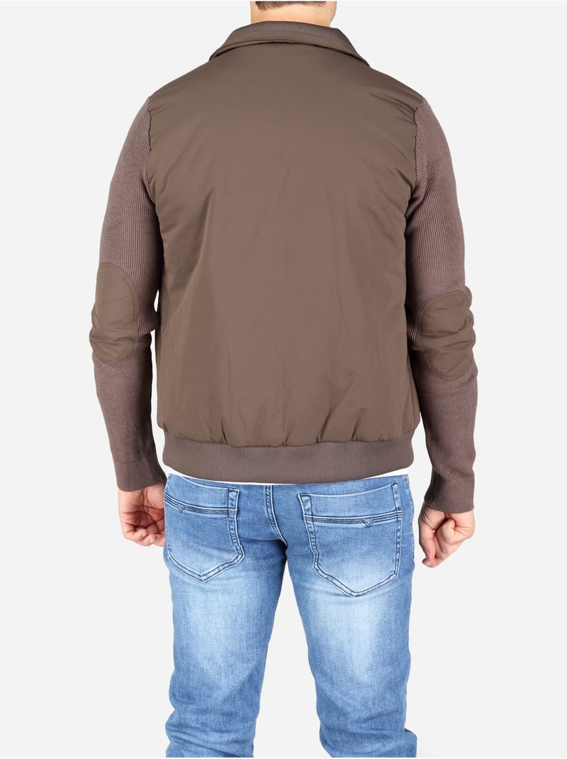 Veste bi matières - frilivin Marron - Kiabi