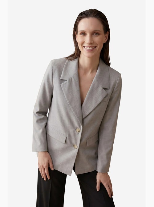 Veste blazer à col châle et boutons my fashion - Kiabi Veste blazer à col châle et boutons my fashion - Kiabi