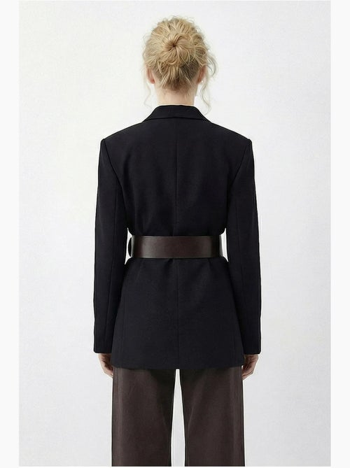 Veste blazer à col en v ceinturée lucci - Kiabi Veste blazer à col en v ceinturée lucci - Kiabi