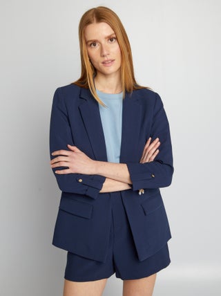 Veste blazer avec manches retroussées