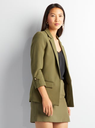 Veste blazer avec manches retroussées