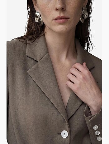 Veste blazer ceinturée en crêpe my fashion