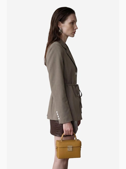 Veste blazer ceinturée en crêpe my fashion - Kiabi