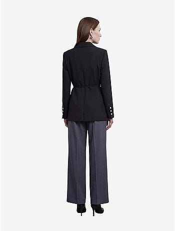Veste blazer ceinturée en crêpe my fashion