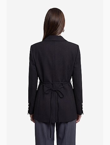 Veste blazer ceinturée en crêpe my fashion