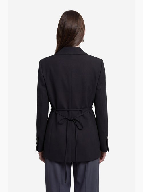 Veste blazer ceinturée en crêpe my fashion - Kiabi Veste blazer ceinturée en crêpe my fashion - Kiabi