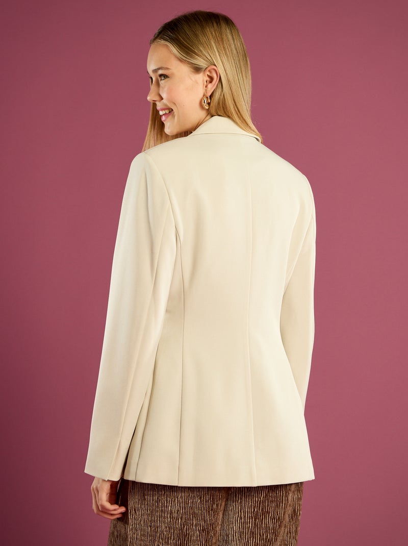 Veste blazer coupe cintrée Beige - Kiabi