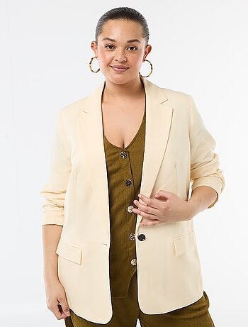 Veste blazer légère coupe longue