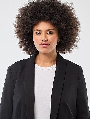 Veste blazer longue avec manches effet retroussé