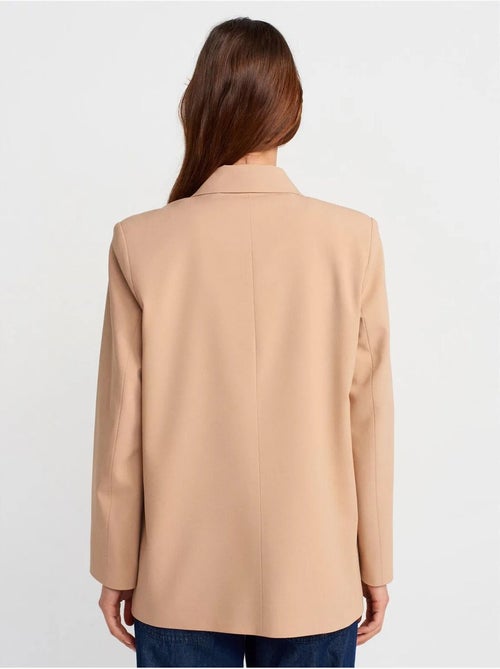 Veste blazer longue en crêpe dilvin - Kiabi Veste blazer longue en crêpe dilvin - Kiabi