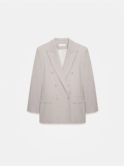 Veste blazer longue en crêpe dilvin - Kiabi Veste blazer longue en crêpe dilvin - Kiabi