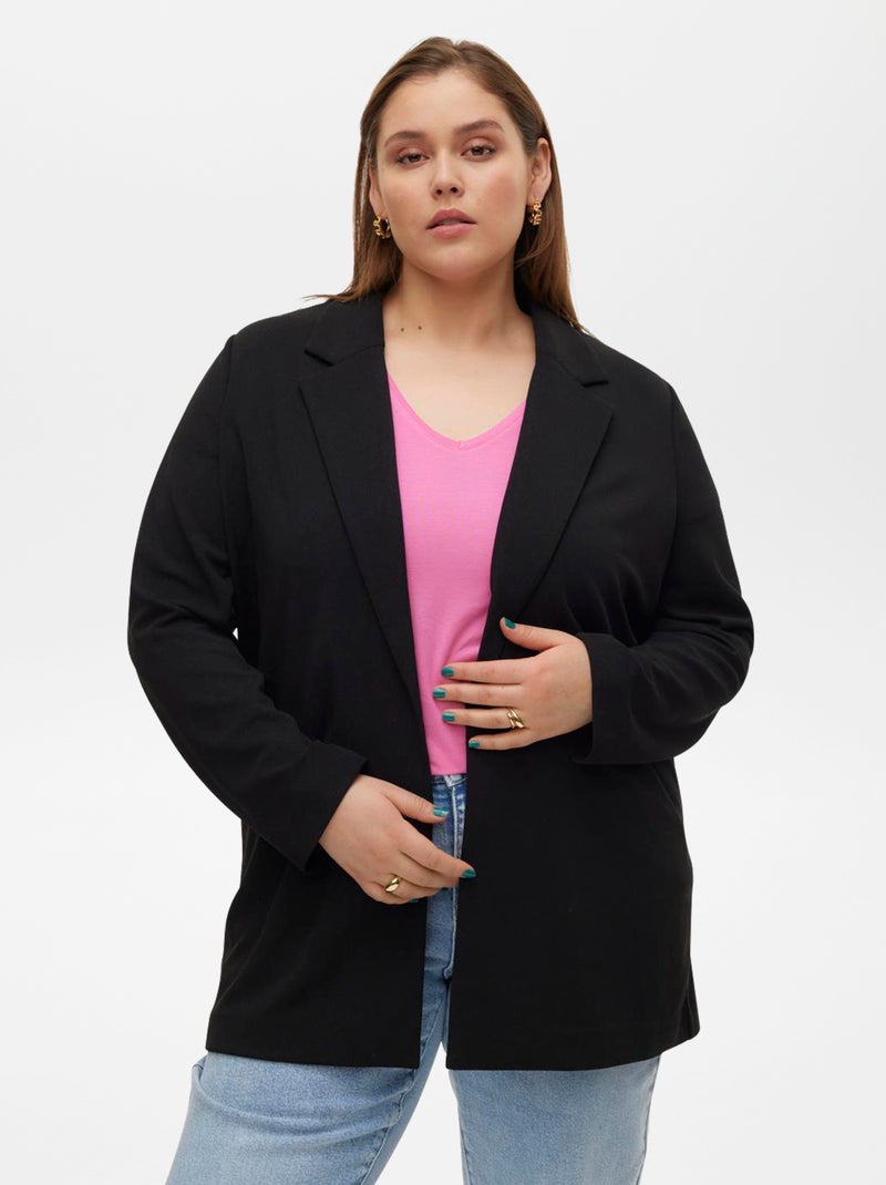 Veste blazer longue 'Vero Moda Curve' noir - Kiabi