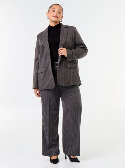 Veste blazer mi-longue avec strass - Kiabi Veste blazer mi-longue avec strass - Kiabi