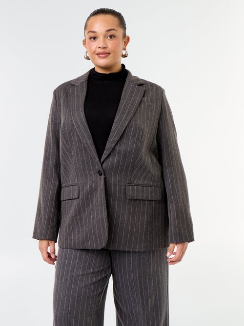 Veste blazer mi-longue avec strass - Kiabi Veste blazer mi-longue avec strass - Kiabi