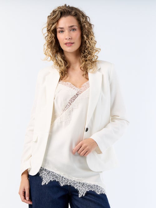 Veste blazer mi-longue - Kiabi