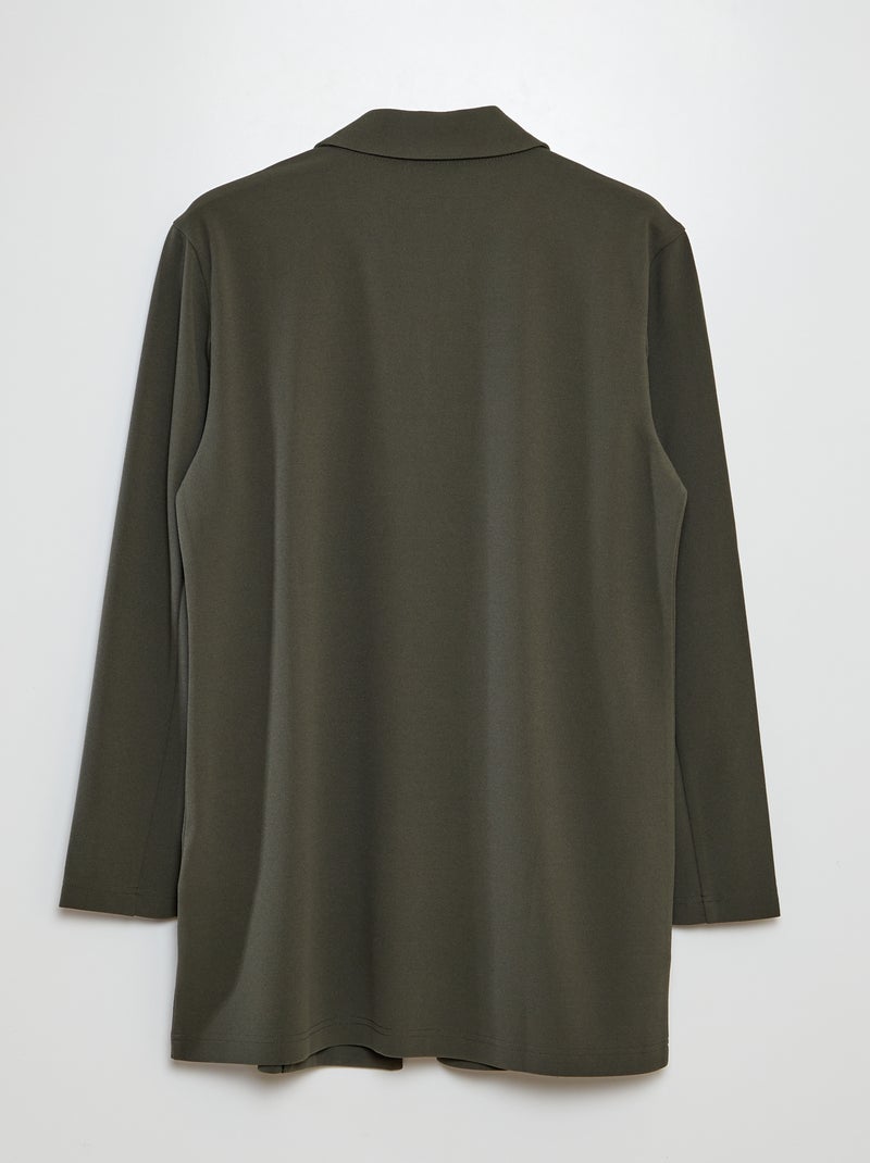 Veste blazer mi-longue fluide 'JDY' Kaki - Kiabi