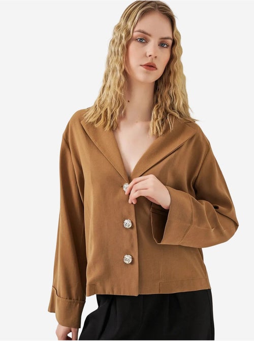Veste blazer oversize à fermeture boutonnée bdart - Kiabi