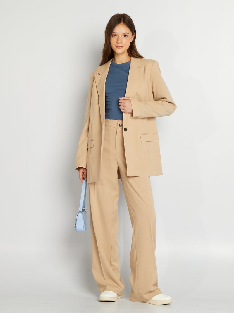 Veste blazer oversize Beige - Kiabi
