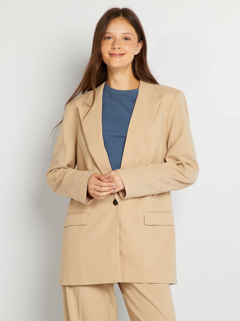 Veste blazer oversize Beige - Kiabi