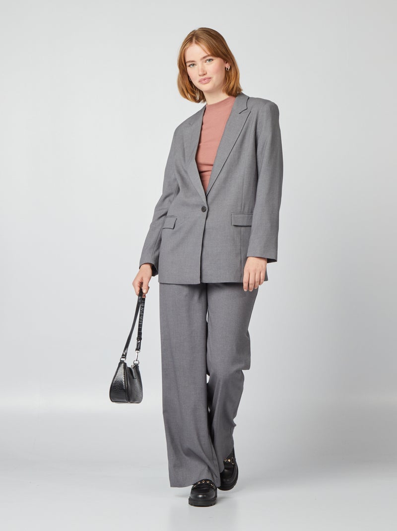 Veste blazer oversize Gris - Kiabi