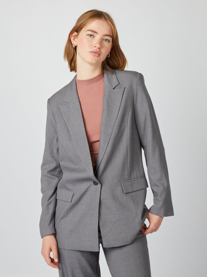 Veste blazer oversize Gris - Kiabi