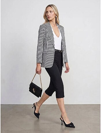 Veste blazer rayée en popeline dilvin