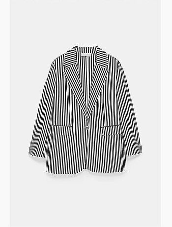 Veste blazer rayée en popeline dilvin