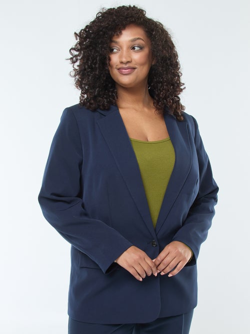 Veste blazer uni avec 2 poches à rabat - Kiabi