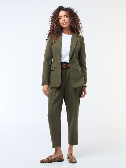 Veste blazer unie à la coupe cintrée - Kiabi