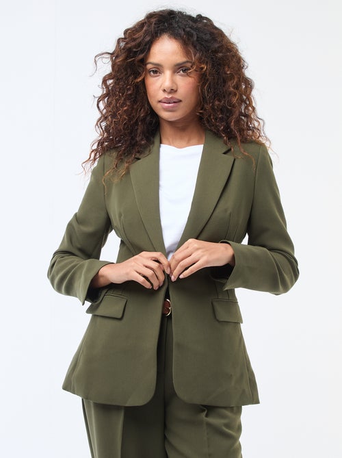 Veste blazer unie à la coupe cintrée - Kiabi