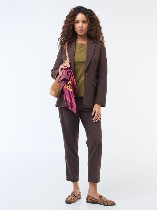 Veste blazer unie à la coupe cintrée - Kiabi