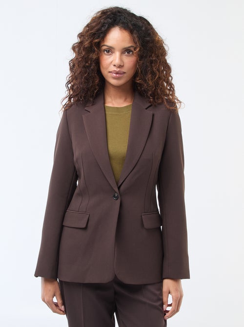 Veste blazer unie à la coupe cintrée - Kiabi