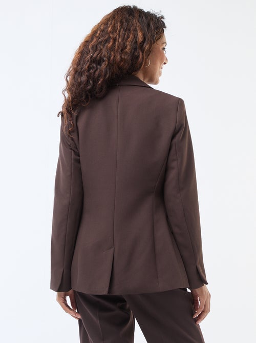 Veste blazer unie à la coupe cintrée - Kiabi