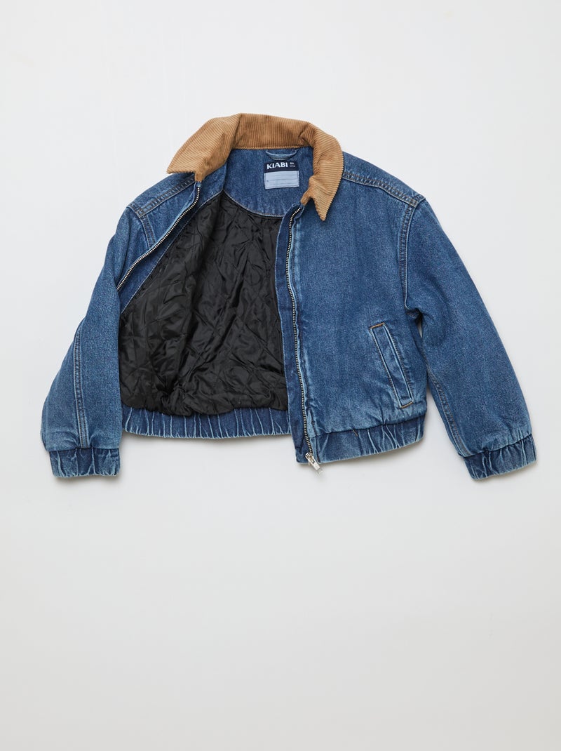 Veste bombée en jean Bleu - Kiabi