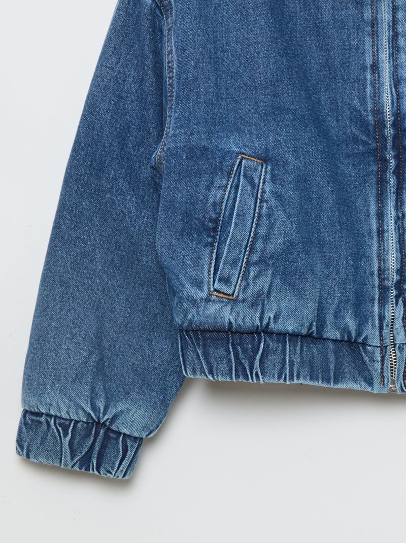 Veste bombée en jean Bleu - Kiabi