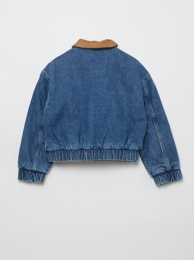 Veste bombée en jean Bleu - Kiabi